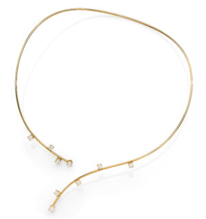 Collana in oro giallo con diamanti