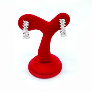 Orecchini in argento 925 placcato in oro 18 Kt e zirconi