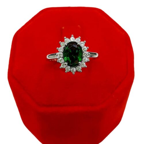 Anello in argento 925 placcato in oro 18 Kt e zirconi