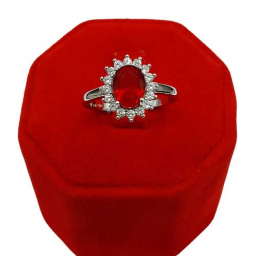 Anello in argento 925 placcato in oro 18 Kt e zirconi