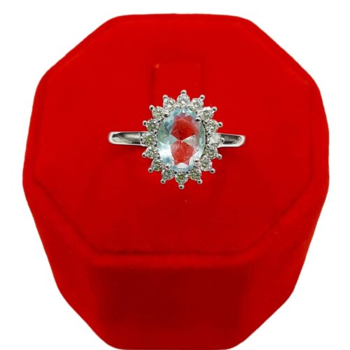 Anello in argento 925 placcato in oro 18 Kt e zirconi