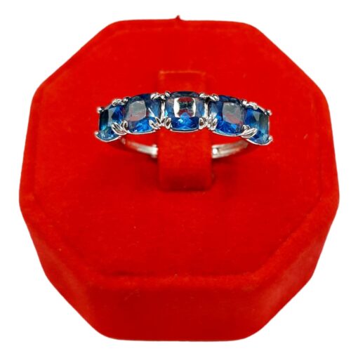 Anello in argento 925 placcato in oro 18 Kt e zirconi