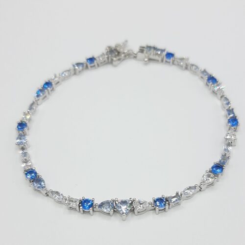 Bracciale in argento 925 placcato in oro 18 Kt e Zirconi
