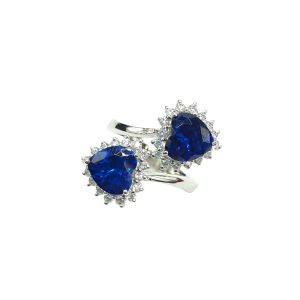 Anello in argento 925 placcato in oro 18 Kt e zirconi
