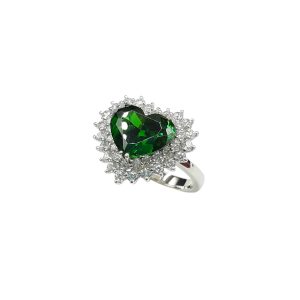 Anello in argento 925 placcato in oro 18 Kt e zirconi