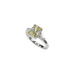 Anello in argento 925 placcato in oro 18 Kt e zirconi