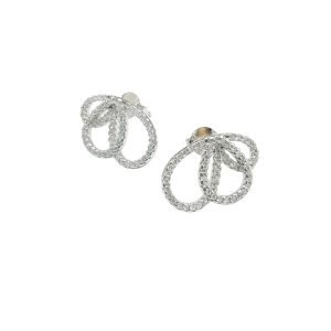Orecchini in argento 925 placcato in oro 18 Kt e zirconi