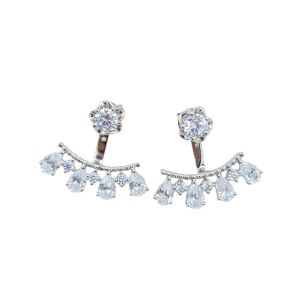Orecchini in argento 925 placcato in oro 18 Kt e zirconi