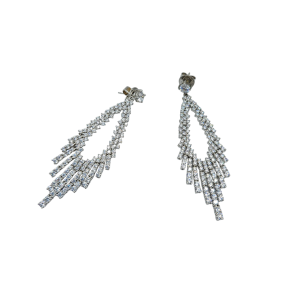 Orecchini in argento 925 placcato in oro 18 Kt e zirconi - immagine 2