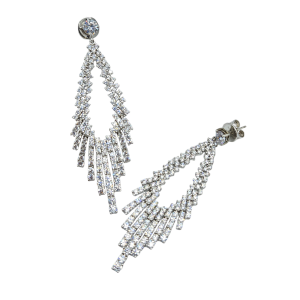 Orecchini in argento 925 placcato in oro 18 Kt e zirconi